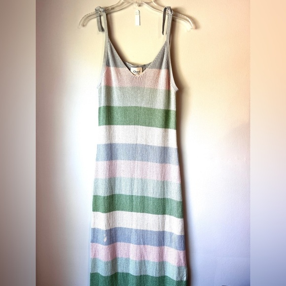 🏷️ 2/$20 Charli Leora Pastel Stripe Sheath Knit Dress - Picture 14 of 15